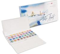 White Nights Watercolour Night Artists Watercolour Set Whole Pans, Plastic Box, 36 Count (Pack of 1)