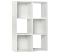 (White + No Drawers) Charles Jacobs White 6 Cube Open Book Shelf Storage Unit