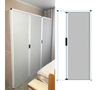 White No-Drill Interior Folding Door with Handle Space-Saving Design for Kitchen and Laundry Adjustable 147.3 x 203 cm Perfect for Large Openings
