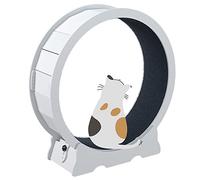 White No Gap Cat Treadmill, Heavy Duty Exercise Wheel For Indoor Cats Anti-Pinch Cat Running Wheel - Cats Weight Losing, Safety & Quiet Roller,White-S-70cm(27.5in)