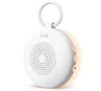 White Noise Machine Portable Sleep Sound Machine with 6 Night Light Levels for Baby Kids Adults, 12 Soothing Sounds Therapy for Sleeping Nursery Travel, USB Rechargeable Timer Baby Sleep Aid-White