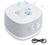 White Noise Machine, Sound Machine with 14 Natural Soothing Sleep Sounds & Touch Light, Portable White Noise Machine with Light LED Display and Alarm Clock or Sleep & Relaxation