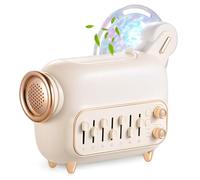 White Noise Machine with Humidifier,Essential Oil Diffuser Water Ripple Light Projector&Bluetooth Speaker - Portable Sleep Sound Therapy, 7 Natural Sounds Style DIY Mixer