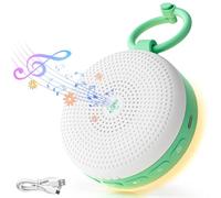 White Noise Machine with Night Light - 30 Soothing Sounds, Timer & Memory Function, Portable Sleep Machine for Baby, Kids & Adults, Rechargeable Long-Lasting Battery for Travel, Home & Stroller