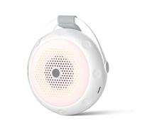 White Noise Machine with Night Light | Soft Silicone Case | 12 Soothing Sounds | Timer & Child Lock | Baby Essentials for Newborn | Portable with Stroller Lanyard (Grey)
