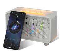 White Noise Night Light Humidifier, Bulora Sound Box, Humidifier with Sound Machine, Portable Calming Music Player with 8 Ambient Sounds for Sleeping, for Meditation, Work