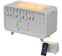 White Noise Night Light Humidifier, Portable Sleep Sound Machine for Adults, 4-In-1 Bluetooth Speaker with 8 Ambient Sounds, for Sleep