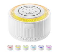 White Noise Sleep Machine Baby Sound for ing, with 30 Looping Natural Soothing Sounds, 7 Color Night Light, Timer Setting, Sound for Babies, Adults Kids