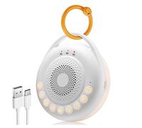 White Noise Sleep Machine Portable, Aid with 26 Sounds, 7 kinds of color lights, Memory Function 30, 60, 90 Minute Timer, Aid for Adults, Children Babies
