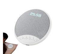 White Noise Speaker Device - 9.2 cm Wireless Audio Device, Alarm Clock Indicator | Pillow Sound Technology, Portable Playback, Travel, Relaxation, Night Listening, Private Comfort, Entertainment