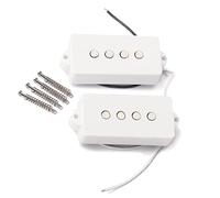 White Noiseless 4 Strings Jazz Bass Guitar Pickups Set DIY Replacement Parts
