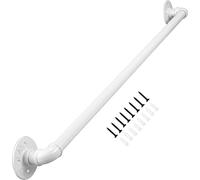 White Non Slip Wrought Iron Wall Balustrade Handrail for Indoor and Outdoor Use 250cm Ideal for Disabled Elderly and Kids Stair Banister with Hand Rails Handle for Wall Guardrail a