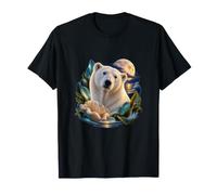 White Northern Wildlife at Moonlit Pearl Bay T-Shirt