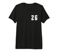 White Number 26 Team Junior Sports Numbered Uniform Premium T-Shirt