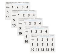 White Number Labels Handpan Drum Note Stickers 5 Sheets | Removable PVC Note Markers, Visual Guidance for Training and DIY Use, Universal Fit