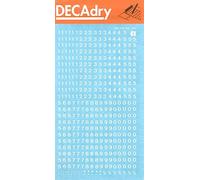 White Number Transfers 4 mm - 1 Sheet