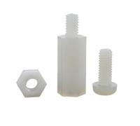 White Nylon Hex Standoff Screw Bolt Nut Set Thread Male To Female Motherboard PCB Pillars Spacers M2 M3 M4 M5 M6(8mm (30Set))
