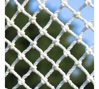 White Nylon Safety Rope Net for Children,Anti-Fall Cat Protection Mesh Stairway Railing Kids Safety Netting Outdoor Climbing Weaving Rope Net (5cm,3x3m)