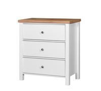 Astbury 3 Drawers Chest - White, White