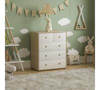 (White & Oak) Neptune 5 Drawer Chest Garment Bedroom Storage Oak