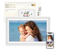 White Oak Wood Large Digital Photo Frame 15.6 Inch Wifi Digital Picture Frame with 1920x1080 HD IPS Touchscreen, 32GB Storage, Send Photo/Video via Uhale, Birthday Gifts for Women Men