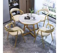 White Office Recept Table Set with Chairs Modern Conference Table for Meetings Slish Negotiat Table & Chair Combo for Clubs and Offices