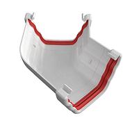 White Ogee 135 Degree Gutter Angle Joint, Freeflow 135mm Rain Water Systems, Union Straight Joint,Classic Gutter Ultraframe, UV Resistant Roof Guttering
