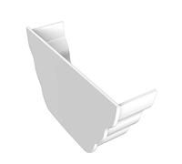 White Ogee Gutter Internal Stop End, Freeflow 135mm Rain Water Systems,Union Straight Joint,Classic Gutter Ultraframe, UV Resistant Roof Guttering