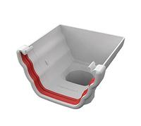 White Ogee Gutter Stop End Outlet, Freeflow 135mm Rain Water Systems, Union Straight Joint,Classic Gutter Ultraframe, UV Resistant Roof Guttering