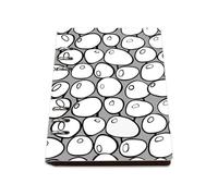 White Olives with Black Outlines A5 Notebook, Pu Leather Notebooks A5, Lined Paper Ring Binder Notebook 180Pages/90Sheets, Exercise Books for Dairy, Work Books for Writing, Study Essentials Women Man