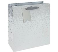 White Ombre Christmas Medium Gift Bag