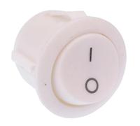 White On/Off Round 20mm Rocker Switch SPST