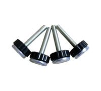 (White, One size) 4PCS Baby Gate Spindle Rod Stair Banister Thread for Pressure Mounted Safety Gate Fence Door Screw Bolt Black
