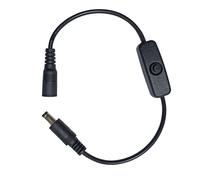 (White, One size) DC5.5x2.1mm Male to Female Inlined Power Cable With Switcher for LED Strips and Small Electronics Black