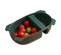 (White, One size) Drainer Basket Kitchen Sink Strainer Drain Self Standing Leftovers Filter Tool Green