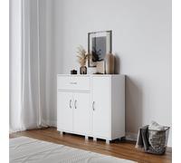 (White, One) Wooden Free Standing Side Corner Cabinet Cupboard Hallway Living Room Storage