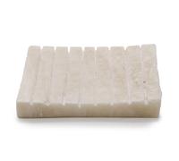 White Onxy Ridged Soap Dish