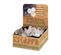 White Onyx Stone Runes Bookshelf Edition