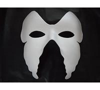 White Opera Mask Adult Mask Plain Mask Decorate Masquerade Halloween Fancy Dress (1 Mask)