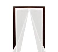 White or Black Magnetic Door, Fly Screen Mesh Curtain Keep Away Mosquitoes Insect Bugs, No Tools Required - Fits onto Single Doors, Sliding Doors, Campers & More (White)