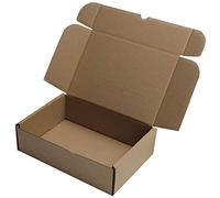 WHITE OR BROWN SHIPPING CARDBOARD BOXES POSTAL MAILING GIFT PACKET SMALL PARCEL (15" x 11" x 5", BROWN, 20)