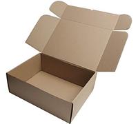 WHITE OR BROWN SHIPPING CARDBOARD BOXES POSTAL MAILING GIFT PACKET SMALL PARCEL (17" x 13" x 6", BROWN, 200)