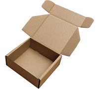 WHITE OR BROWN SHIPPING CARDBOARD BOXES POSTAL MAILING GIFT PACKET SMALL PARCEL (6" x 6" x 2.5", BROWN, 10)