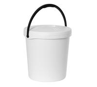 Round Bucket Lid Handle 16L Storage Water Mop Cleaning Bin White / Grey Classic