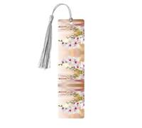 White Orchid in The Pond Print Wooden Bookmark Bookmarks with Tassels Book Marks for Reading Hardcover Books Notebooks