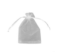 White Organza Bags 100pcs Drawstring Jewellery Pouches Wedding Favour Bags Party Candy Bag Fillers Craft Packaging Small Sheer Fabric Pouches for Bridal(10 * 15cm)