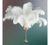 White Ostrich Feather Plumes Decor 15-70cm Big Ostrich Feathers Carnaval Table Centerpieces Party Wedding Accessories Decoration-30-35cm Small Pole-5 Pcs