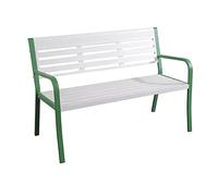 White Outdoor Garden Bench for 2 AllSeason Patio Seating Memorial Bench for Porch & Park Durable and Stylish Garden Furniture.