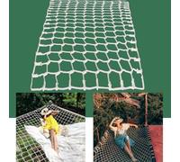 White Outdoor Polyester Hammock Net - Durable Fall Protection Net for Photography & Patio, 9.8ft x 22.9ft - Ideal for Outdoor Safety & Secure Spaces