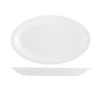 White Oval Porcelain Plate Rome 27 Cm